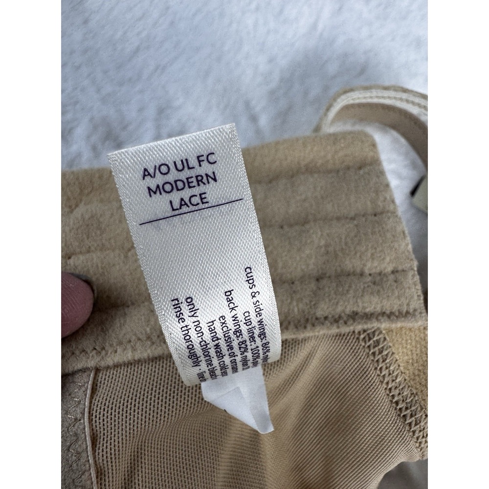 New Cacique Modern Lace Unlined Full Coverage Bra‎ Underwire Support Nude 46DDD - Picture 13 of 13